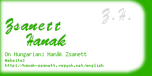 zsanett hanak business card