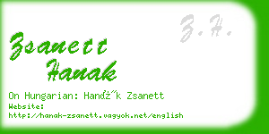 zsanett hanak business card